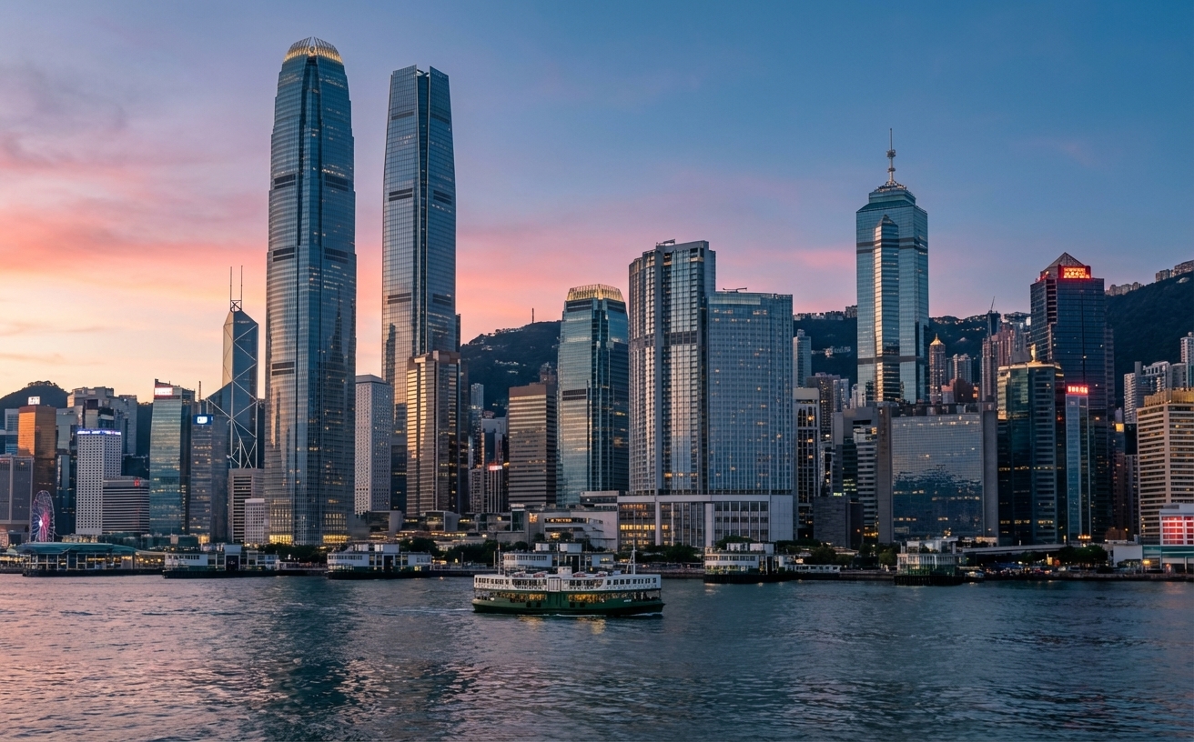 Hong Kong Victoria Harbour skyline
